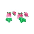 thumbnail image 2 of BemeyourBBs Toddler Baby Girl Watermelon Swimsuit Infant Bathing Suit 3 Pieces Swimsuits Bow Tank Top with Ruffle Shorts Set Sun Hat Rash Guard Swimwear Summer Beach Wear, 2 of 9