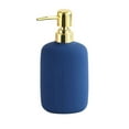 thumbnail image 1 of Qeeadeea Porcelain Soap Dispenser With Pump, Refillable Lotion Dispenser For Bathroom, Ceramic Shampoo Dispenser For Shower-Blue 2-500ml/17.6oz, 1 of 8