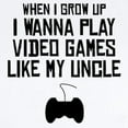 thumbnail image 2 of CafePress - Play Video Games Like My Uncle Body Suit - Baby Light Bodysuit, Size Newborn - 24 Months, 2 of 4