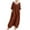 Brown, variant on biudgviw Fall Dresses for Women Casual Scoop Neck Buttons Flowy Dress Lounge Adjustable Long Sleeve Cotton Linen Midi Dress