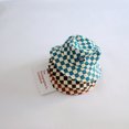 thumbnail image 2 of Patrón de tablero de ajedrez sombrero de cubo para niños lindo a cuadros bebé niños niñas sombrero para el sol suave niños pescador Panamá gorras, 2 of 6