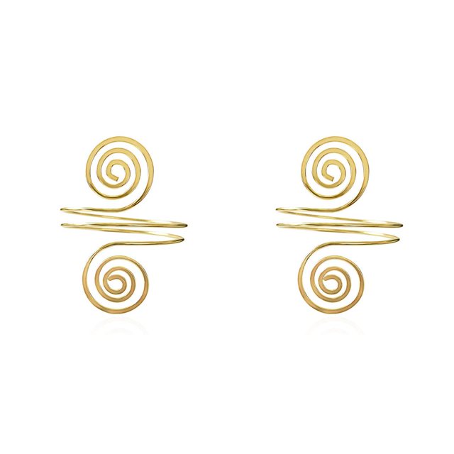 Brazalete de brazo Qarigey de metal dorado 2Conjunto