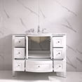 thumbnail image 4 of Eviva Stanton 42" White Transitional Bathroom Vanity w/ White Carrara Top, 4 of 4