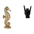 thumbnail image 1 of Figura de resina de mesa, adorno dorado para oficina, dormitorio, sala de estar, chimenea, artesanía con gestos de mano de roca, escultura creativa de, 1 of 8