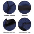 thumbnail image 4 of Sombrero Visera Solar Simplicidad Plegable de Paja Azul Marino con Ala Ancha, 4 of 6