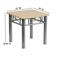 thumbnail image 4 of Bowery Hill Laminate End Table with Silver Steel Frame in  Natural, 4 of 7