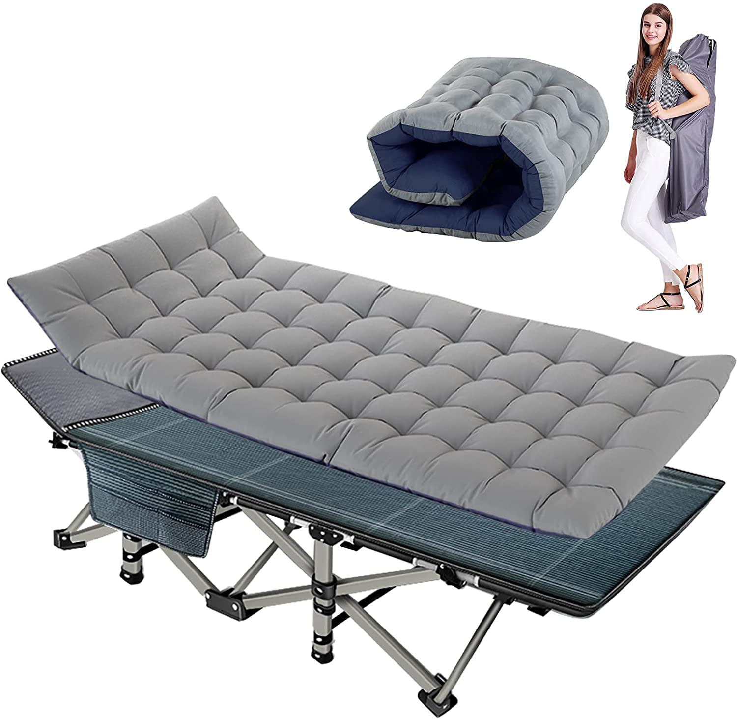COLEMAN QUEEN SIZE FOLDING CAMPING COT Elevated Camp Bed Airbed Air Mattress NEW 