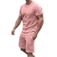thumbnail image 2 of SDNall Mans Summer Outfits 2 Piece Casual Short Sleeve Tee Shirts and Fit Sport Shorts Set ( Sizes M-XXXL), 2 of 9