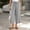 Gray, variant on Women's Seve-Eighths Pants Baeitkot Women's Solid Color Casual Decorative Button Drawstring Seve-Eighths Pants Navy XL