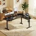 thumbnail image 7 of L Shaped Standing Desk 63 x 47 inch, Height Adjustable Electric Corner Standing Desk, Sit-Stand Computer Desk for Home Office, Black, 7 of 7