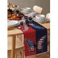 thumbnail image 6 of Boanket Navy Blue Red Butterfly Table Runner - 48 Inch Long, Kitchen Dining Table Runner Dresser Scarves, Stars Modern Abstract Art Farmhouse Decor for Coffee Tables Wedding Party Banquet, 6 of 8