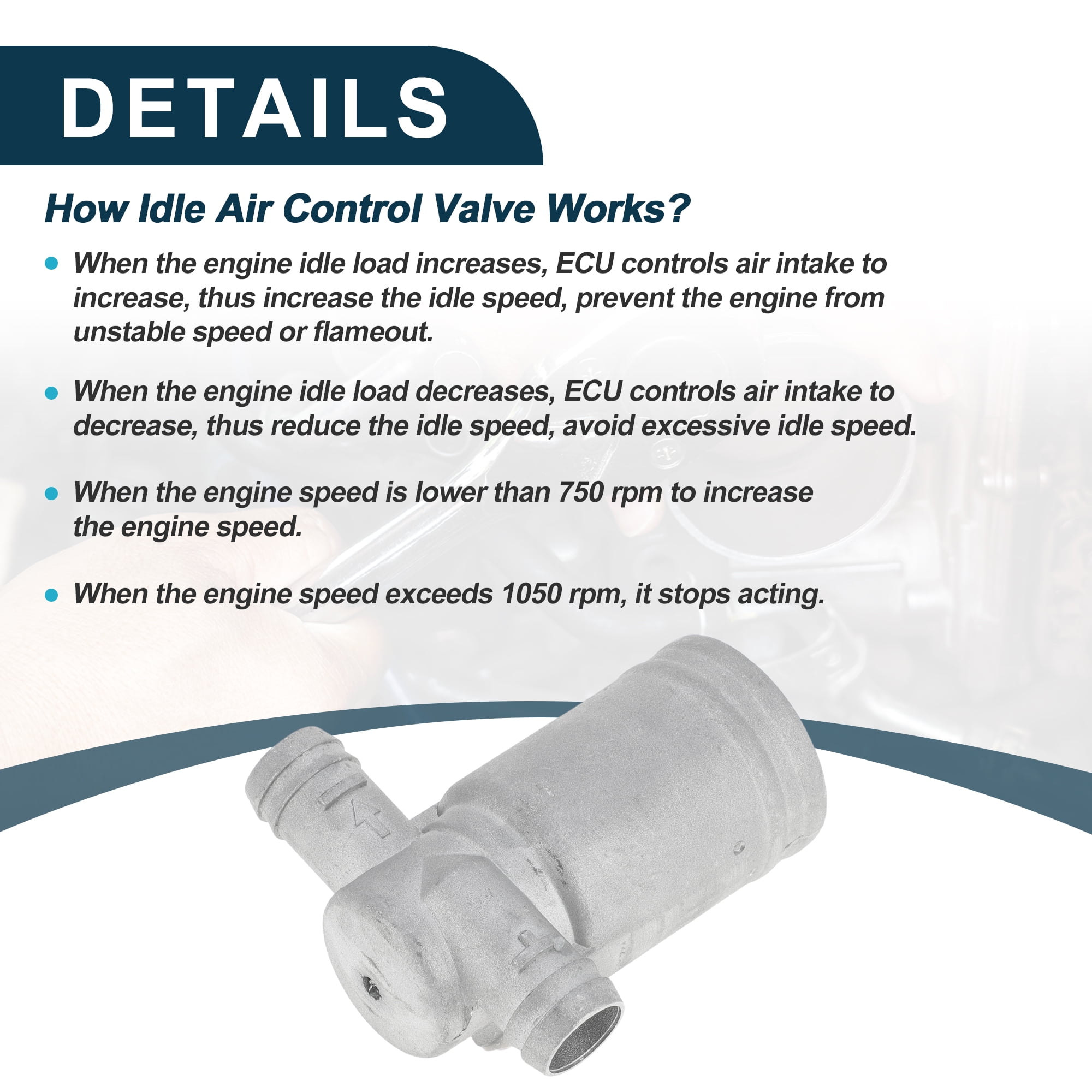 Car Idle Air Control Valve for Mercedes-Benz 190E 1986-1993 for Mercedes-Benz 300E 86-93 Replace No.280140510 IACV Idle Valve Idle Air Control Valve