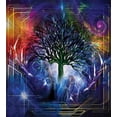 thumbnail image 3 of Ambesonne Nature Duvet Cover Sets, Leafless Tree Hippie, 2-Twin, Blue Purple, 3 of 4