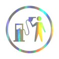 thumbnail image 1 of Car Sticker Easy Installation Decoration Fuel Tank Cover Sticker Vinyl Decal for colorful gradient, 1 of 9