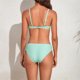 thumbnail image 4 of Bikini Traje De Baño Dividido Color Puro Transpirable Moda Slim Fit Trajes De Baño De Dos Piezas para Playa Verde Manzana XL, 4 of 6