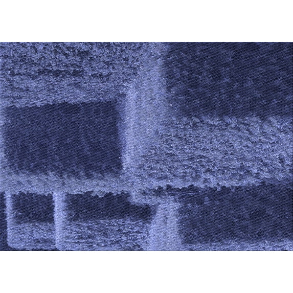 Ahgly Company Indoor Rectangle Patterned Lapis Blue Area Rugs, 8' x 10'