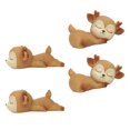thumbnail image 1 of Adorables figuras de ciervos - Juego de 4 decoraciones de animales de silicona 2x Estilo02 y 2x Estilo04, 1 of 9