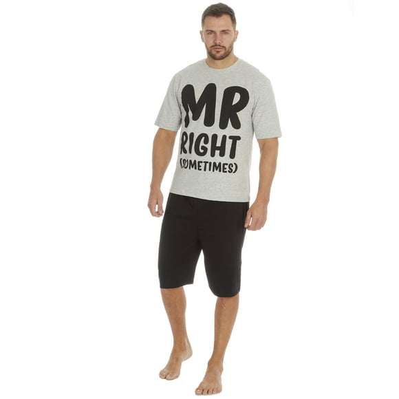 Mens Cargo Bay 'Mr Sometimes Right' Short Pajama / Lounge Set - Medium