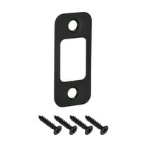 Uxcell Door Strike Plate, 57mm x 25.5mm Stainless Steel Latch Deadbolt Replacement Lock Strike Plate, Black