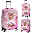 thumbnail image 2 of Faith Love Hope Abyssinian Breast Cancer Awareness Survivor Travel Luggage Cover Cat Lover Kitten Owner Gifts Suitcase Dust Protective Decor - 02017, 2 of 5