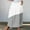 Gray-11, variant on LIBRCLO Skirts for Women Maxi Length Color Block Printed Elastic Waistband Pleated Skirts with Pocket Summer Casual Clothes