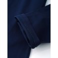 thumbnail image 6 of dPois Big Kids Boys Wide Leg Baggy Pants Loose Fit High Waist Trousers with Pockets Casual Wear Navy Blue 160, 6 of 7