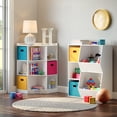 thumbnail image 4 of RiverRidge Kids 2 Piece Fabric Collapsible Storage Cube Organizers with Handles for Playroom Organization - Golden Yellow, 4 of 13