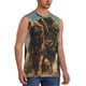 thumbnail image 2 of Fotbe desert Man Shepherd Dog Men's Camiseta sin Mangas Estampada para Hombres, Playera Casual para Gimnasio, Entrenamiento, Playa-Small, 2 of 7