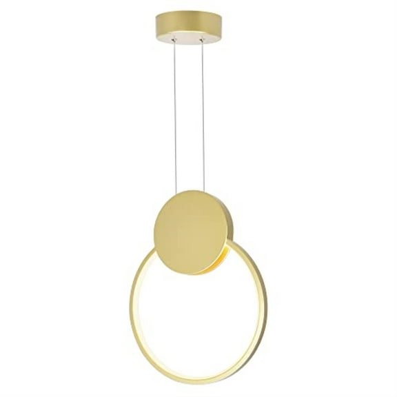 CWI Lighting Pulley 1 Light Metal Mini Pendant in Satin Gold