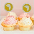 thumbnail image 1 of Darling Souvenir, Glitter Baby Foot Baby Shower Cupcake Toppers, Dessert Decorations - Pack Of 20, 1 of 1