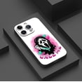 thumbnail image 3 of Elegante y protectora: cubierta de teléfono plateada esmerilada de doble capa con diseño gráfico vibrante para iPhone 15 Pro Max 14 13 12 Pro 11, 3 of 4