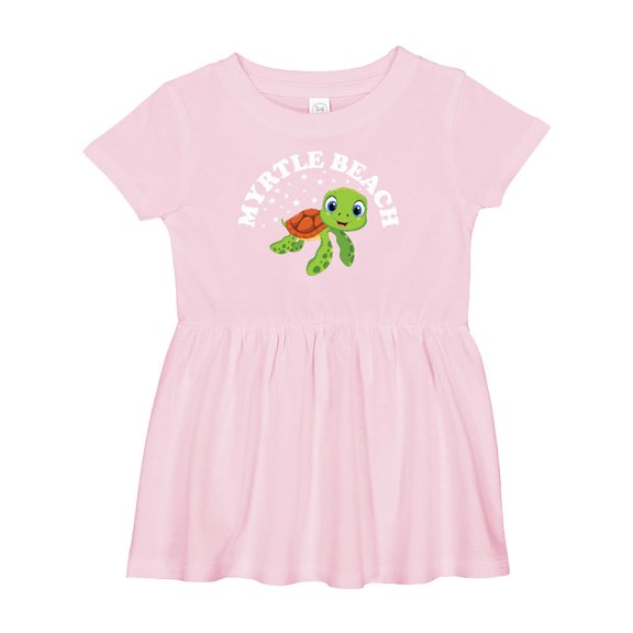Inktastic Myrtle Beach Turtle Girls Baby Dress