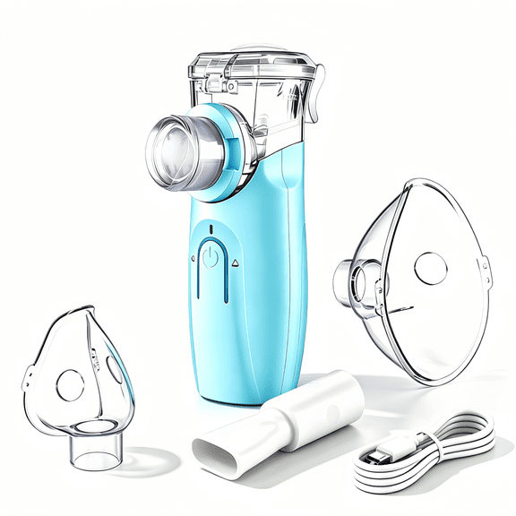LYMAYTER Portable Handheld Ultrasonic Cool Mist , Whisper-Quiet One Touch Operation For Home, Office & Travel Use