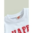 thumbnail image 5 of Suealasg Kids Baby Boys 4th of July Clothes Toddler Boys Independence Day Outfits Letter Print Crew Neck Short Sleeve T-Shirts Tops and Shorts 2Pcs Summer Clothing, 5 of 8