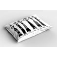 thumbnail image 2 of African Pillow Sham, Sketch of Local Women with Jugs Silhouettes Patterned Dresses, Decorative Standard Queen Size Printed Pillowcase, 30" X 20", Charcoal White, by Ambesonne, 2 of 2