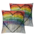 thumbnail image 2 of Acheng  LGBT Pillow Covers Love Heart Rainbow Decorative Throw Pillow Covers Gay Lesbian Bisexual Pillow Case Home Sofa Bedroom Living Room Cushion Case Farmhouse Decorations,Set of 2 White, 2 of 6
