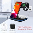 thumbnail image 2 of Wireless Charger Wireless Charger Ultra Slim 3 In 1 Wireless Charger  Wireless Charging Station Compatible For AirPods  11 Pro Max XS Max XS XR X 8 8 Plus, 2 of 9
