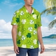thumbnail image 5 of Bixox Men's Hawaiian Shirts Men's St Patrick's Day7 Print Short-Sleeve Shirt-Medium, 5 of 8