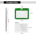 thumbnail image 3 of Naloa Green Glitter Card Badge Holder Work Badge Sleeve for Office, School, Factory, ID Credit Cards, Driver Licenses and Passes, 3 of 7