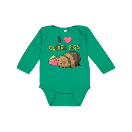 

Inktastic I Love Guinea Pigs Gift Baby Boy or Baby Girl Long Sleeve Bodysuit