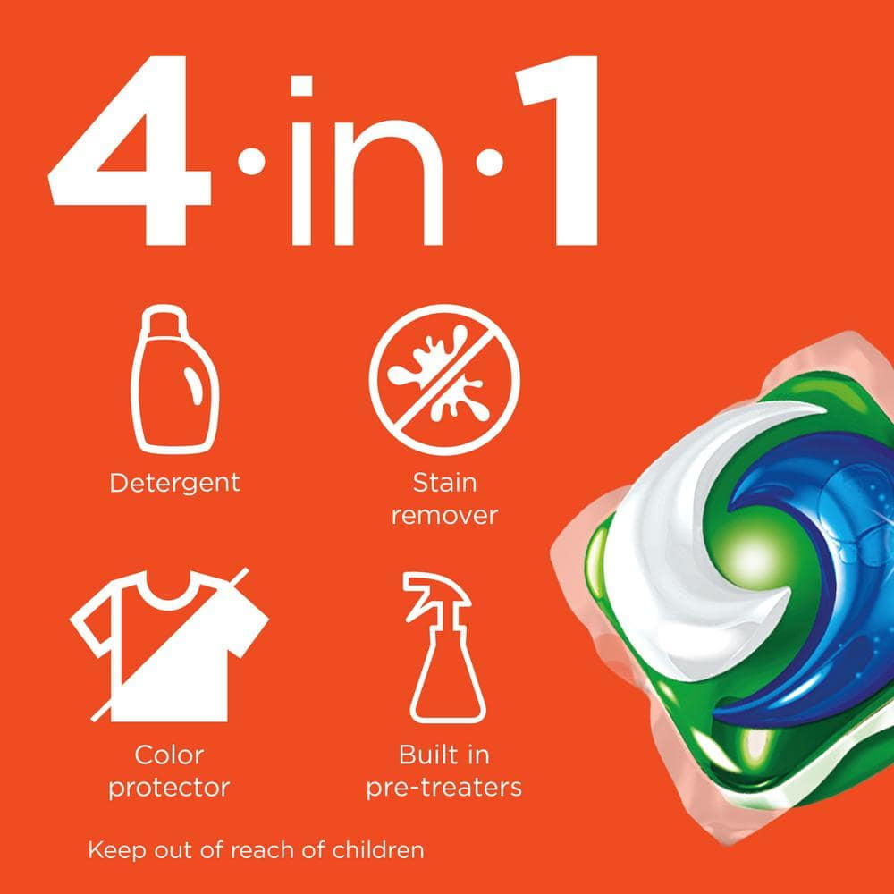 Tide PODS 4 in 1 Ultra Oxi Laundry Detergent Soap PODS, High Efficiency (HE), 61 Count