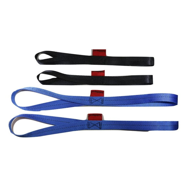 Qty (4) Soft Tie Loops (2) 12" Length & (2) 18" Cargo TieDown Straps