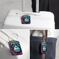 thumbnail image 6 of Monkey Square PU Leather 2 Pack Travel Tag - Bag Tag - Suitcase Tag with Privacy Cover and Stainless Steel Ring - Suitable for Travel, Backpack, and Handbag, 6 of 7