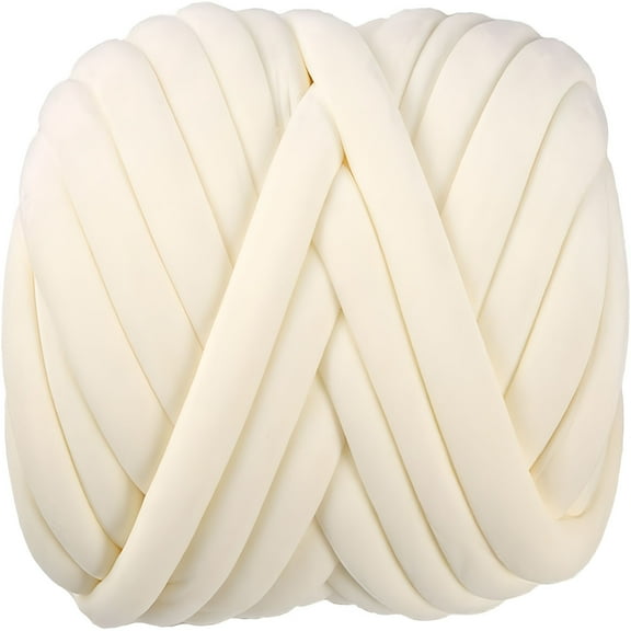 AUQ (0.55lb) Velvet Chunky Yarn Bulky Giant Arm Knitting Yarn,Super Soft Tubular Weight Jumbo Yarn,DIY Crochet Hand Knitting Thick Yarn for Blanket,Pet Bed,Rugs Pillow,Handbag (0.55lb)