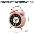 thumbnail image 2 of Twin Bell Alarm Clock, 4 Inches Vintage Super Loud Analog Alarm Clock, 2 of 5