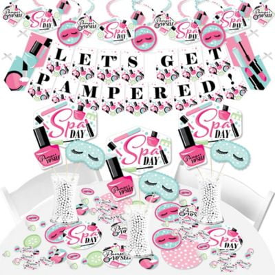 Spa Day Girls Makeup Party Supplies Banner Decoration Kit Fundle Bundle Walmart Com Walmart Com