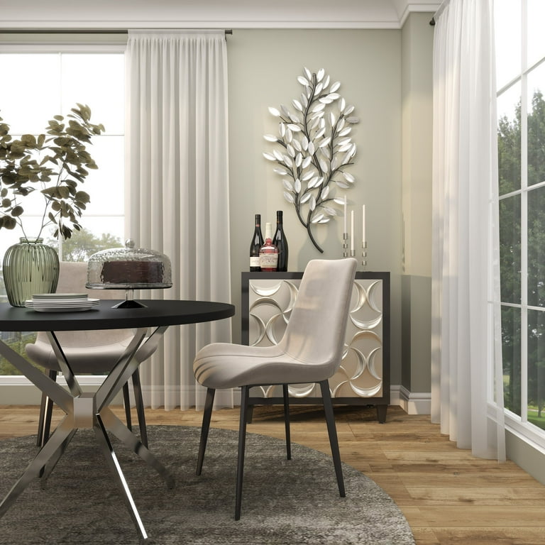 Wall Decor Glam Dining Table Decor DecMode Silver Metal Classic