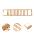thumbnail image 3 of Natural Bamboo Wooden Bathtub Caddy Tray with Rails Shower Organizer Rack for Bathroom, 3 of 8