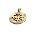 thumbnail image 5 of 14k Two Tone Gold tiny Boat Wheel Anchor Nautical Sailor Pendant jewelry 1.7g, 5 of 12