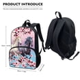 thumbnail image 2 of Yuyamidu Horse Backpack for Kids with Lunch Bag Cherry Blossom Book Bags for Girls 8-10/10-12 Years Old Blue Pink Schoolbag and Lunch Box Pencil Bag Water Bottle Bag 4 PCS School Bookbag Set, 2 of 7